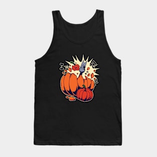 Halloween Breaking Pumpkin Tank Top